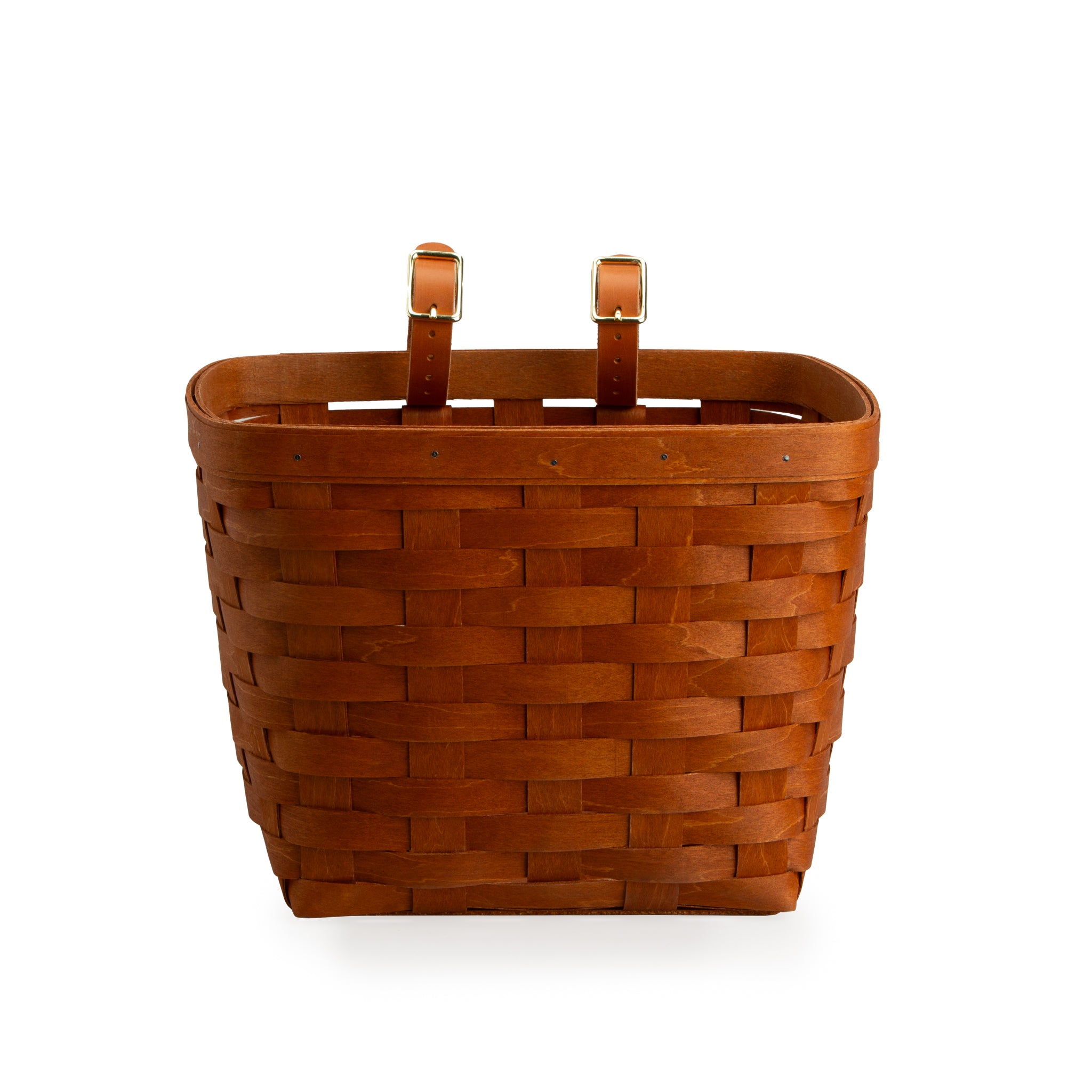 Mackinac Tapered Rectangle Bicycle Basket - Warm Cinnamon