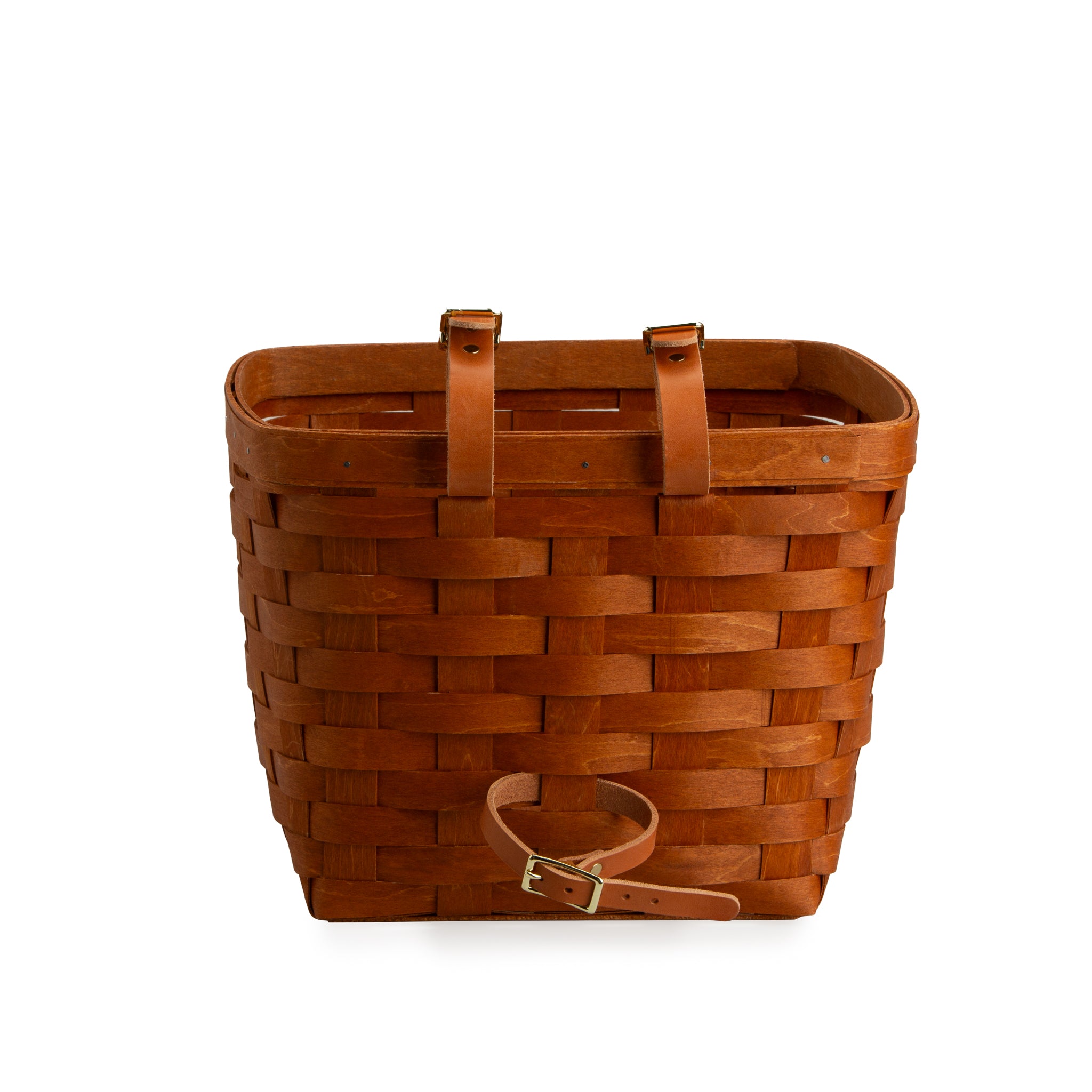 Mackinac Tapered Rectangle Bicycle Basket - Warm Cinnamon - Image 5