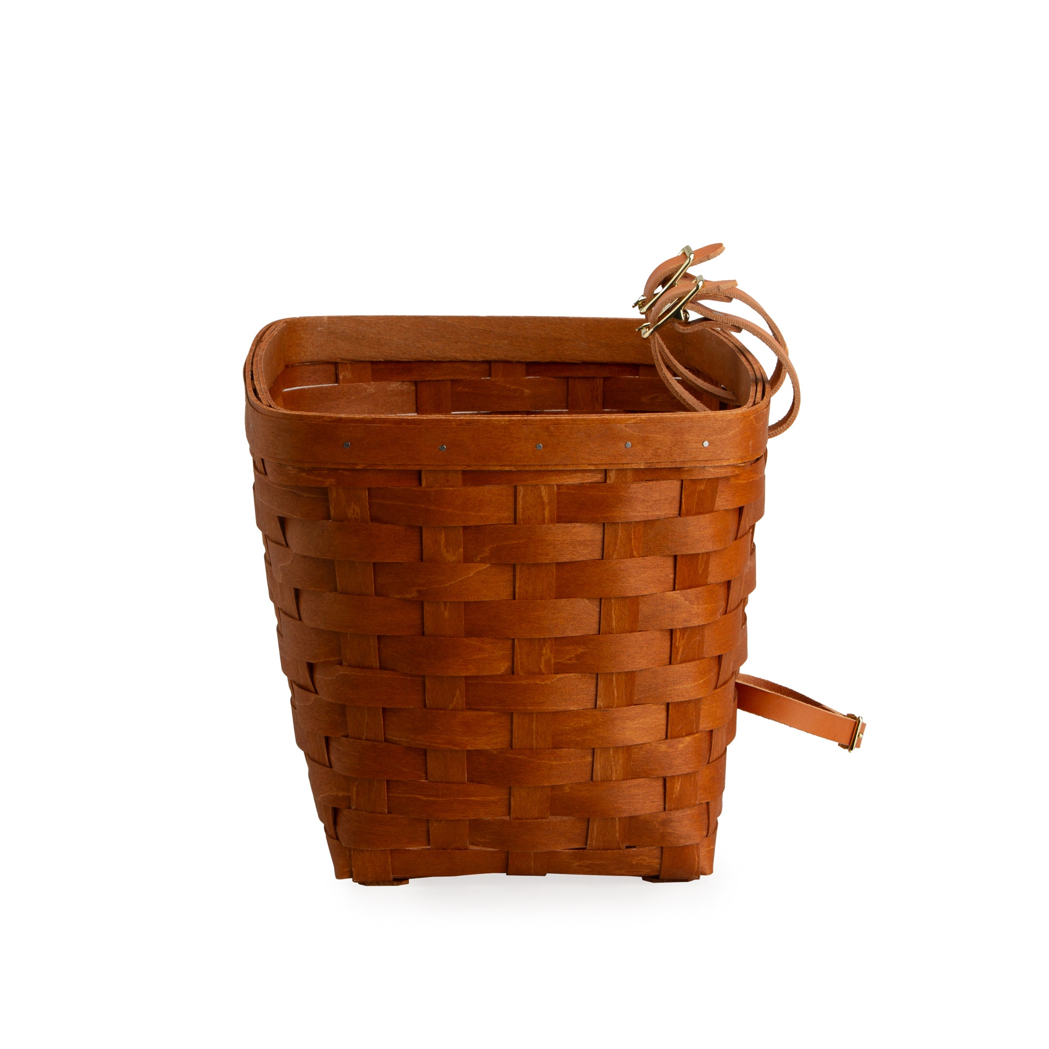 Mackinac Tapered Rectangle Bicycle Basket - Warm Cinnamon - Image 8