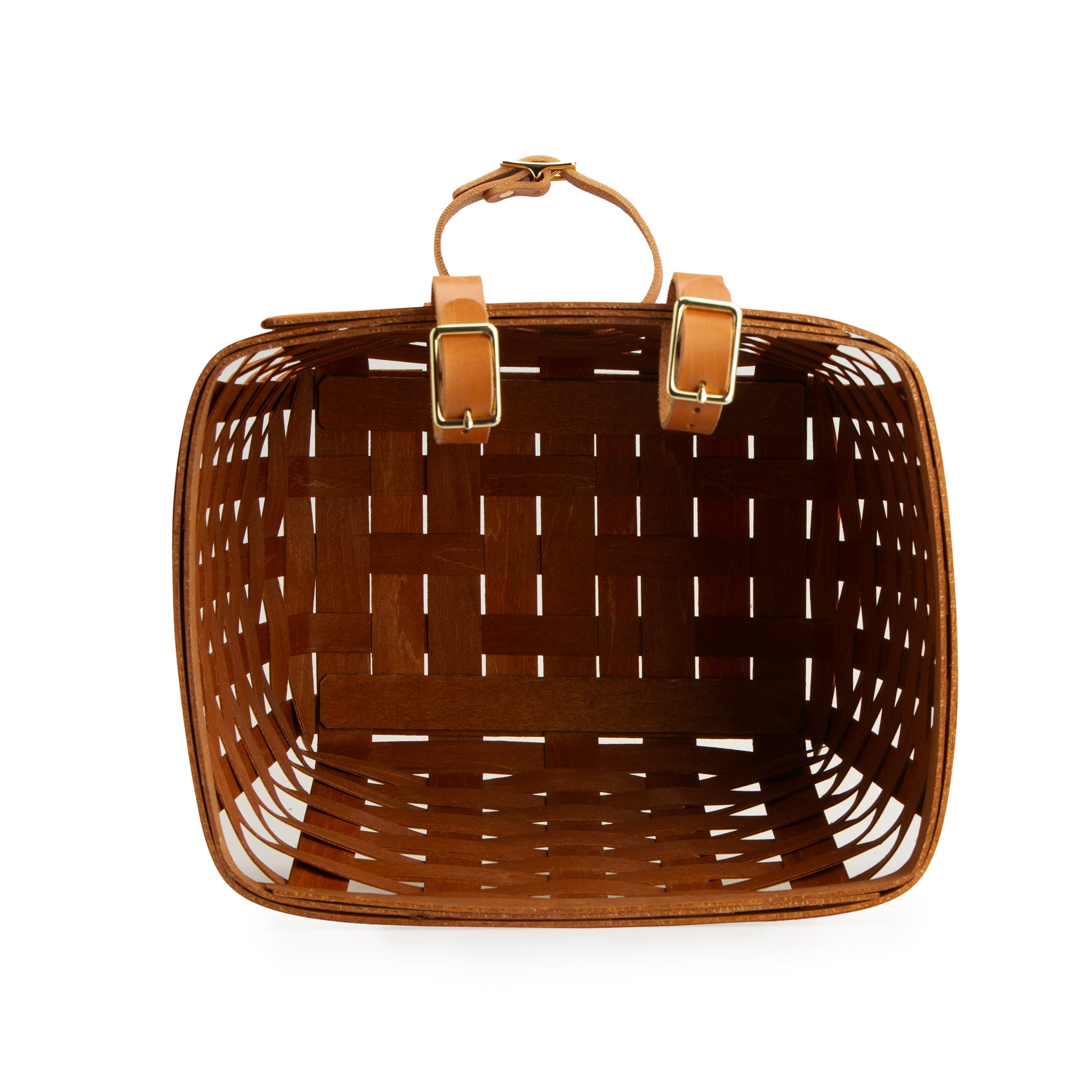 Mackinac Tapered Rectangle Bicycle Basket - Warm Cinnamon - Image 6