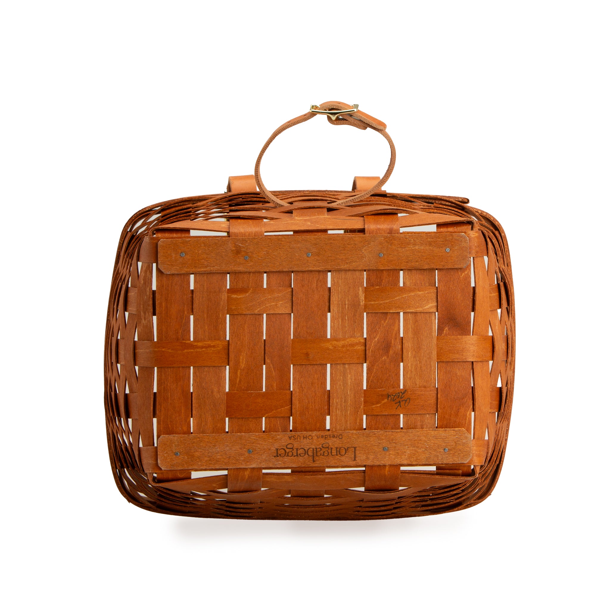 Mackinac Tapered Rectangle Bicycle Basket - Warm Cinnamon - Image 7