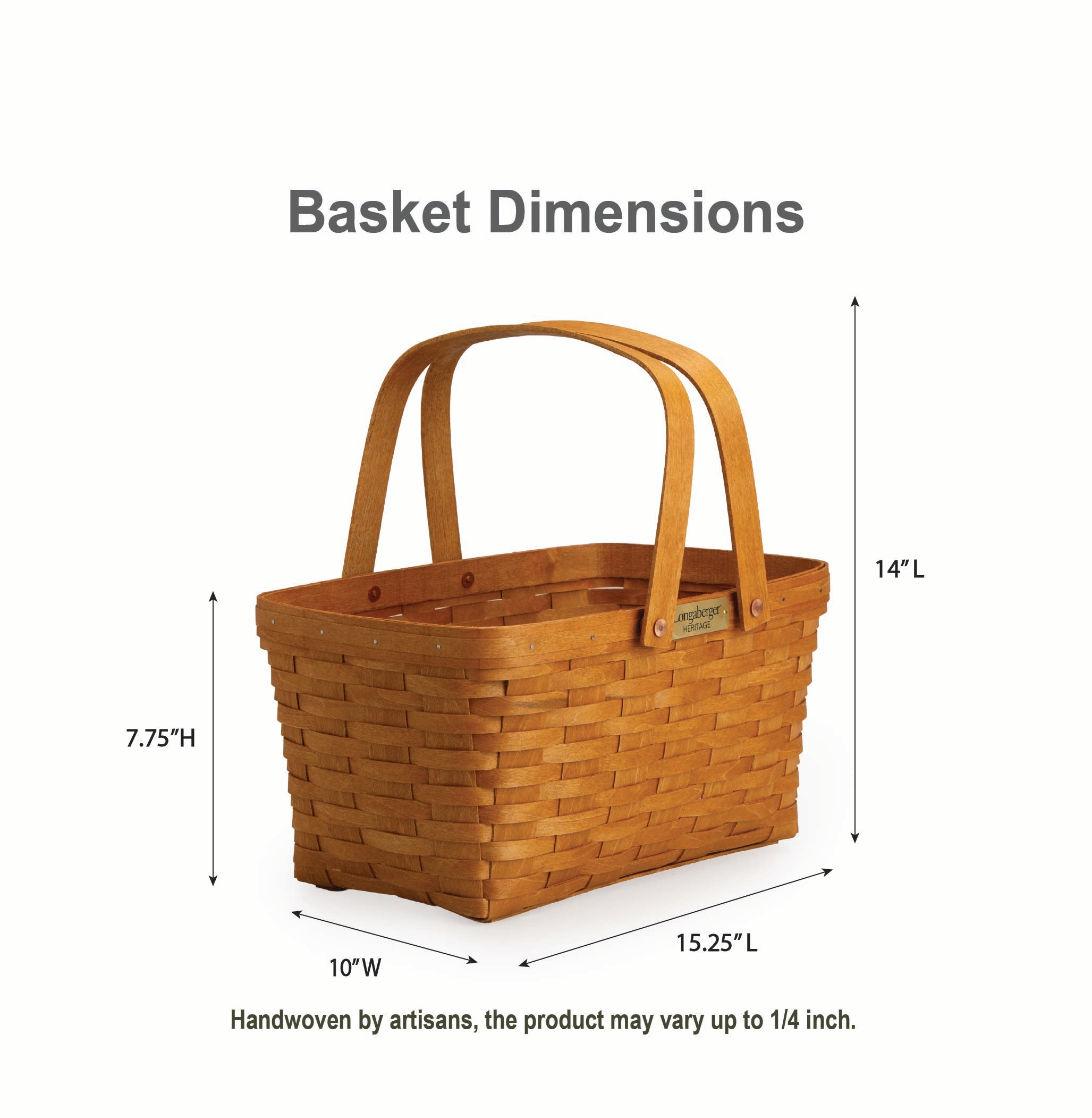 Collector's Heritage Medium Market Basket with Protector - Warm Brown - Image 2