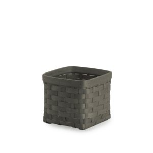Square Organizing Basket with Protector - Pewter