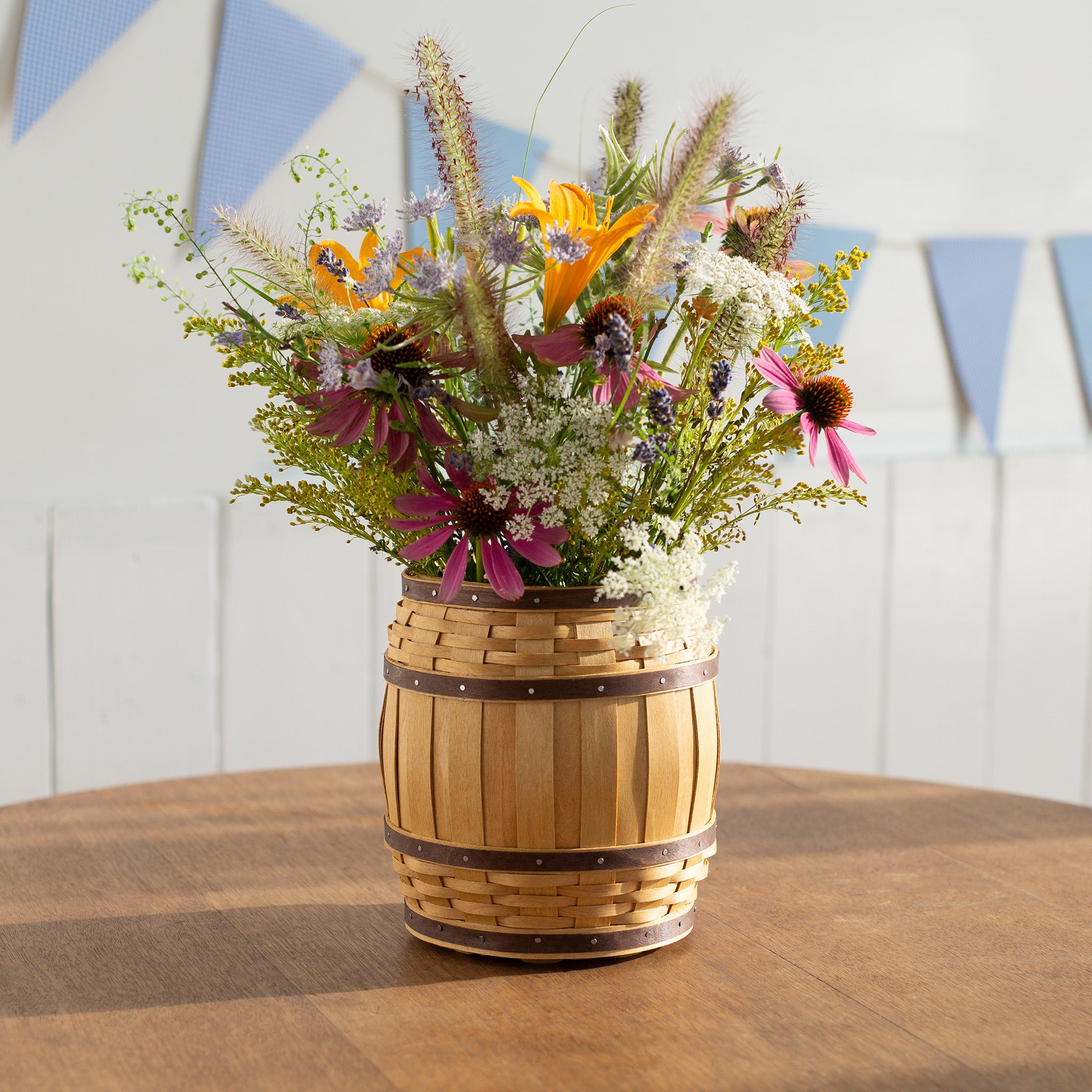 Oktoberfest Barrel Basket with Protector - Wheat - Image 5