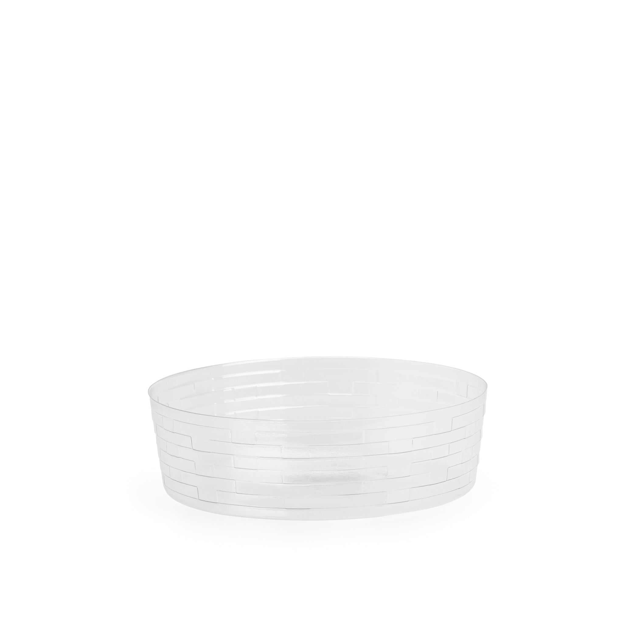 Wide Weave Short Round Basket with Protector - Terracotta - Image 2