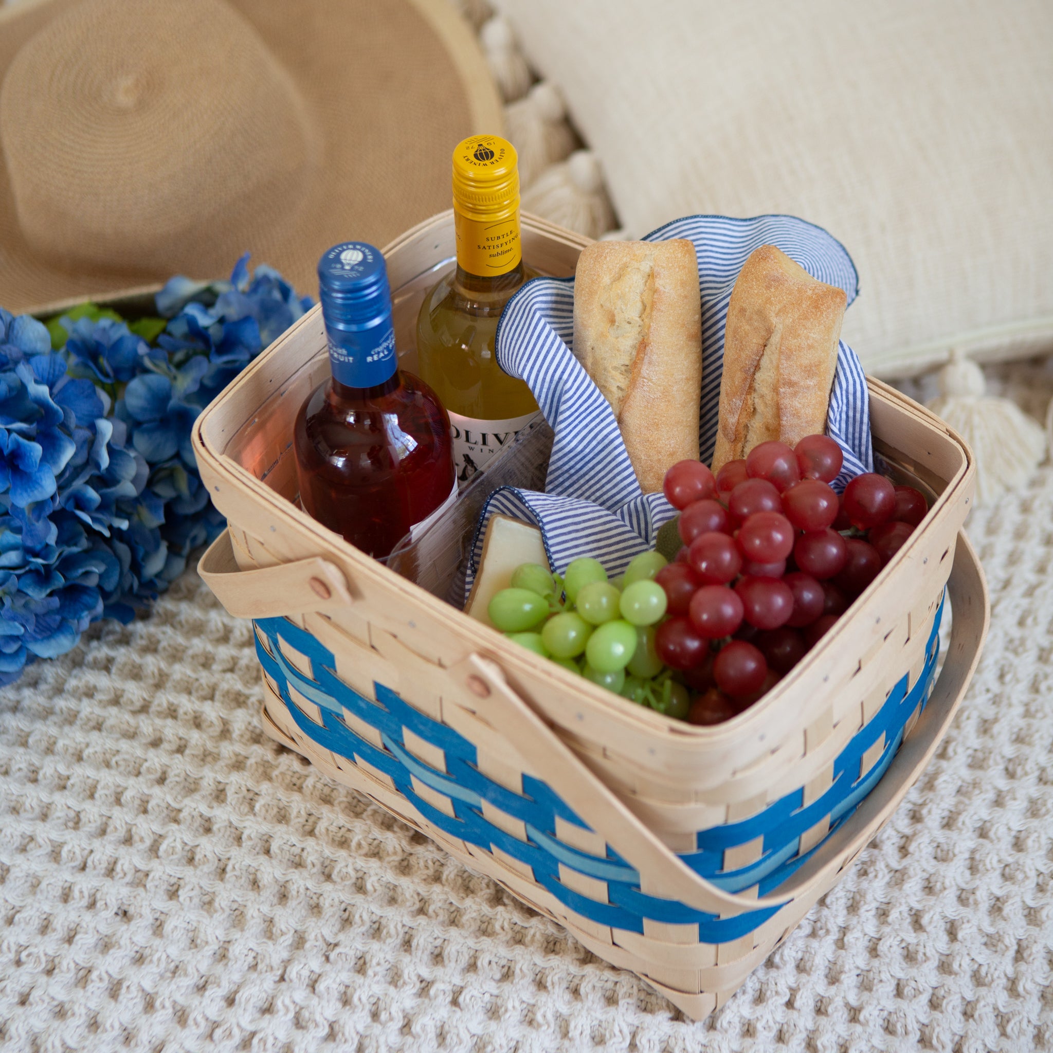 Spring Homestead Basket with Protector - Blueberry - Image 4