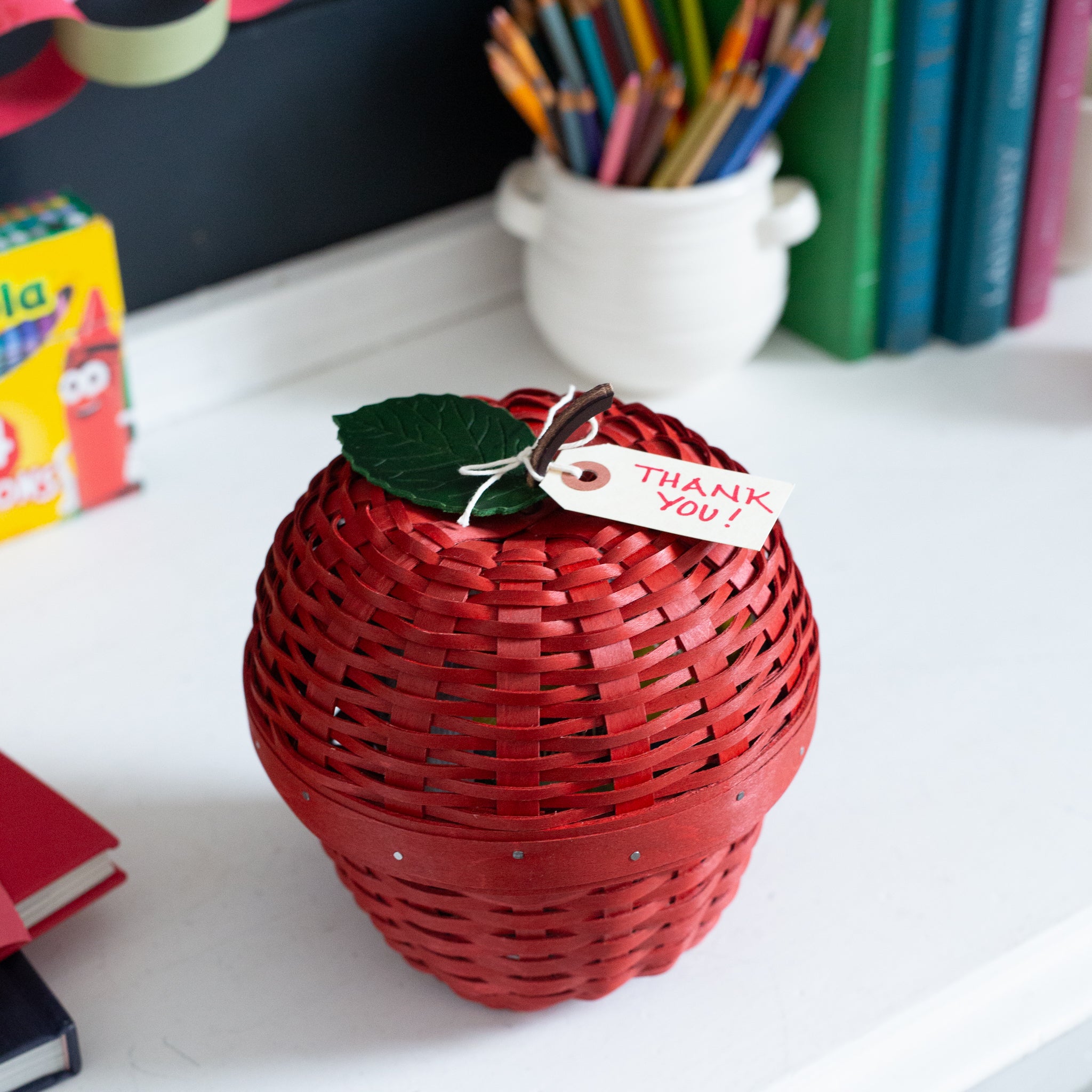 Apple Picking Small Apple with Woven Lid and Protector - Red - Image 3