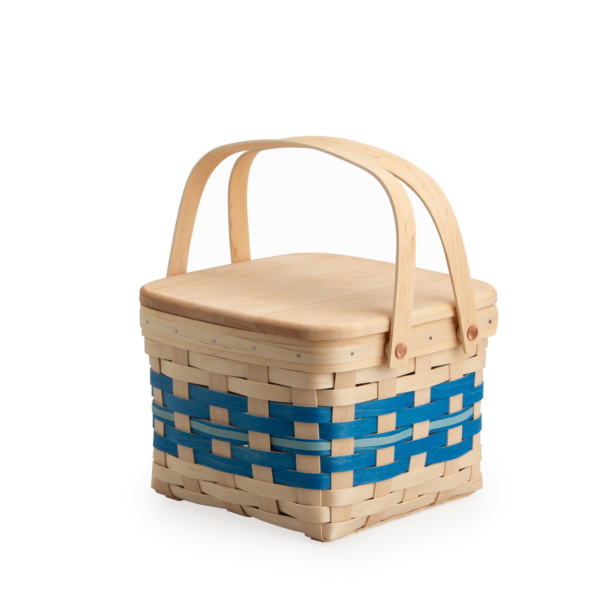Spring Provision Picnic Basket with Lid and Protectors - Blueberry - Image 10
