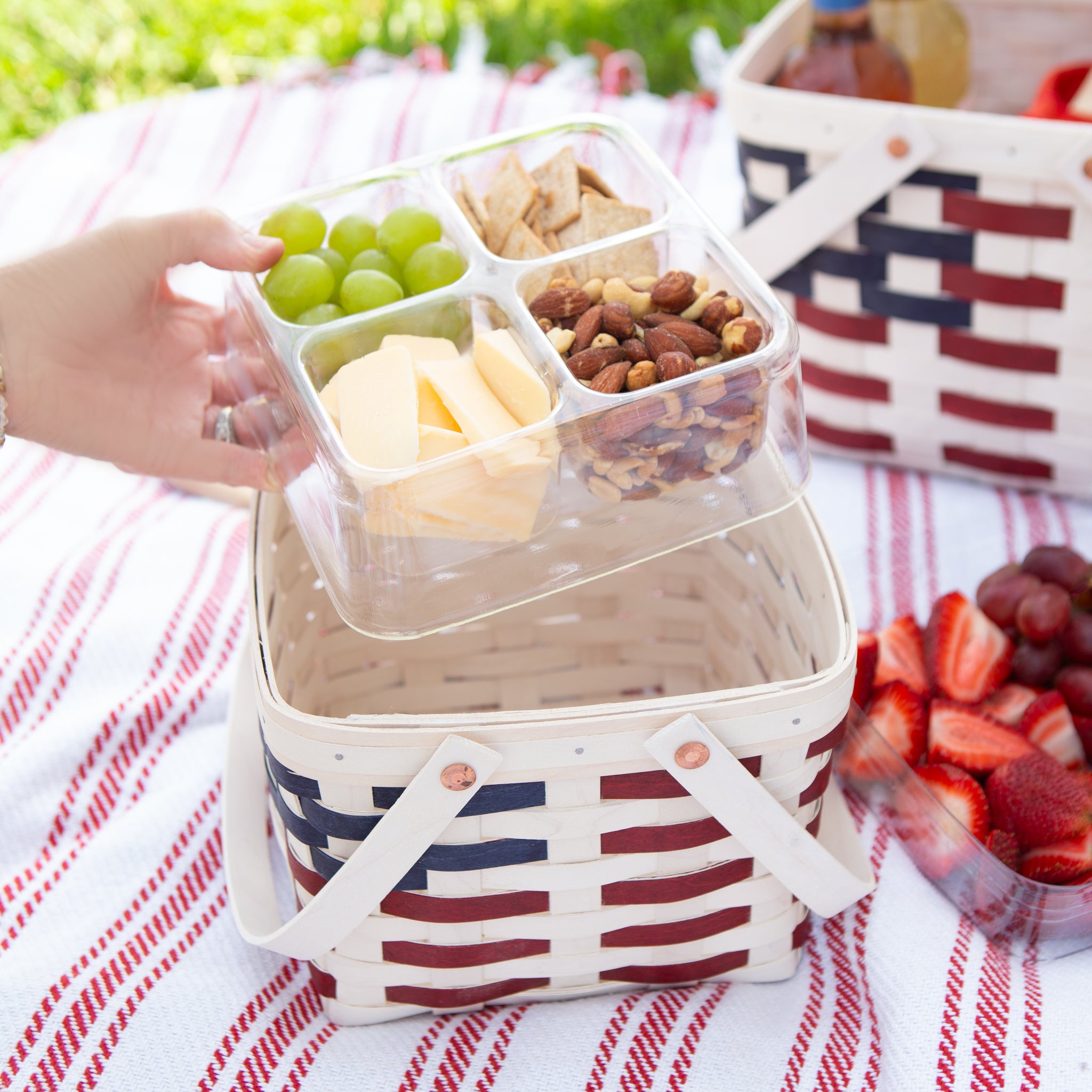 Spring Provision Picnic Basket with Protectors - Blueberry - Image 6