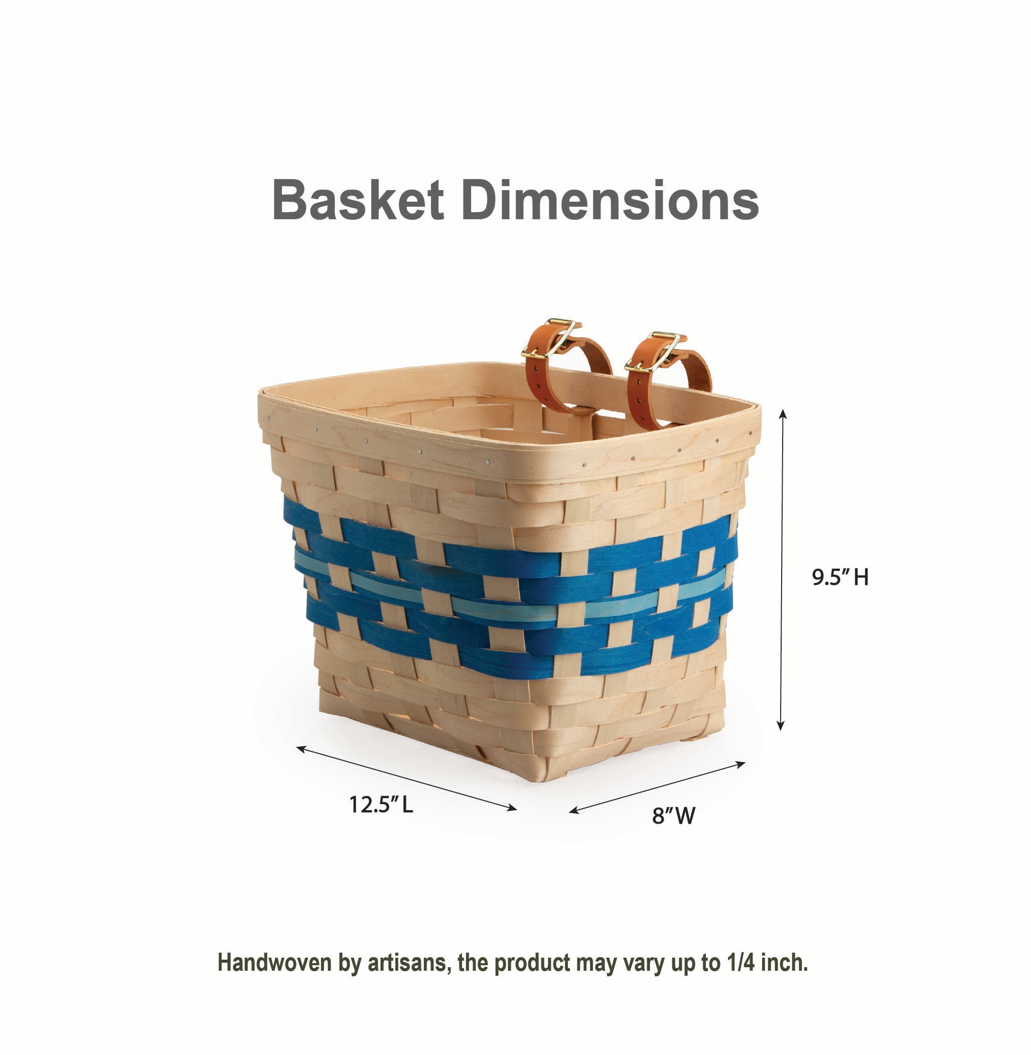 Spring Tapered Rectangle Bicycle Basket - Blueberry - Image 2