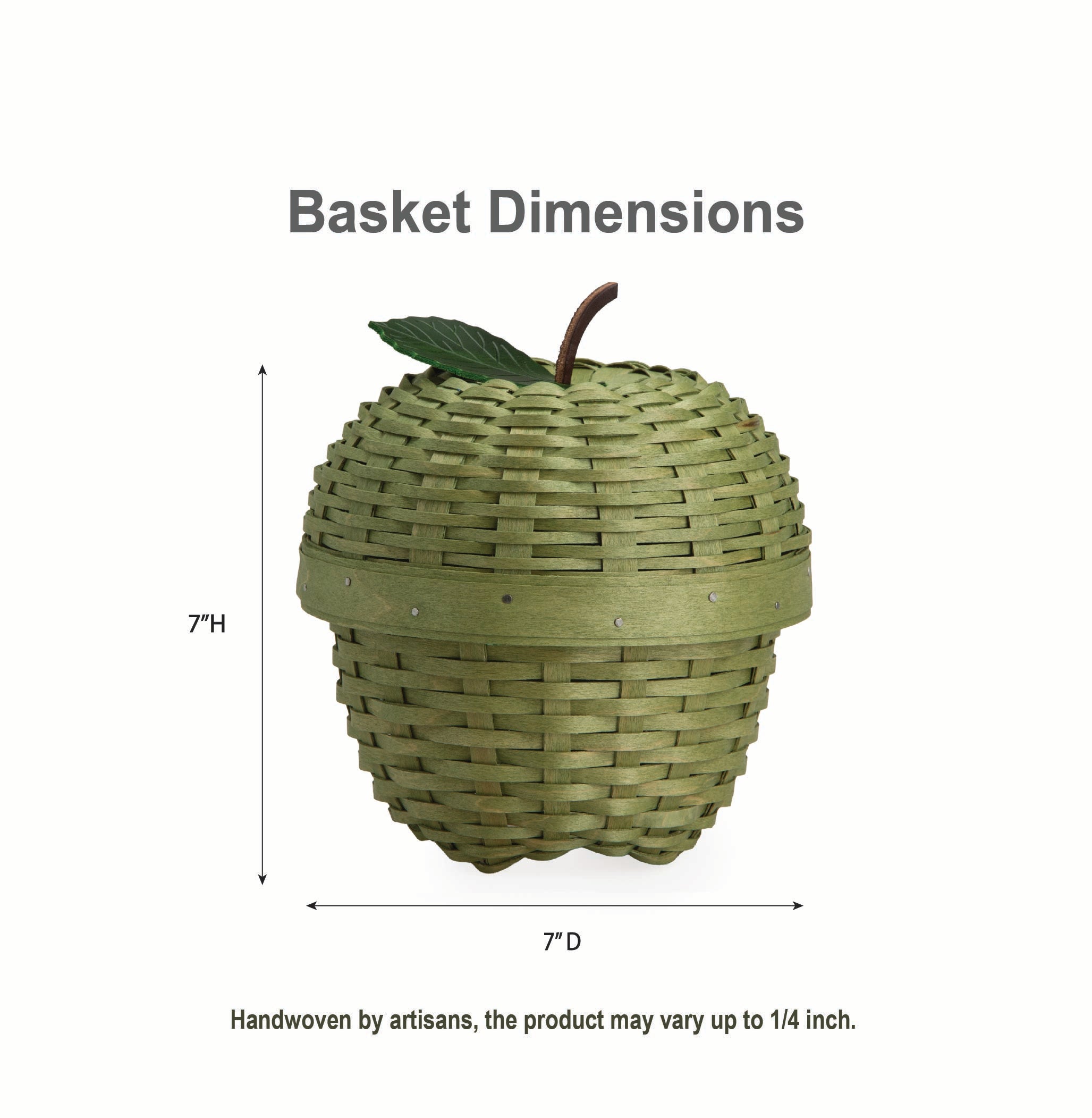 Apple Picking Small Apple with Woven Lid and Protector - Green - Image 2