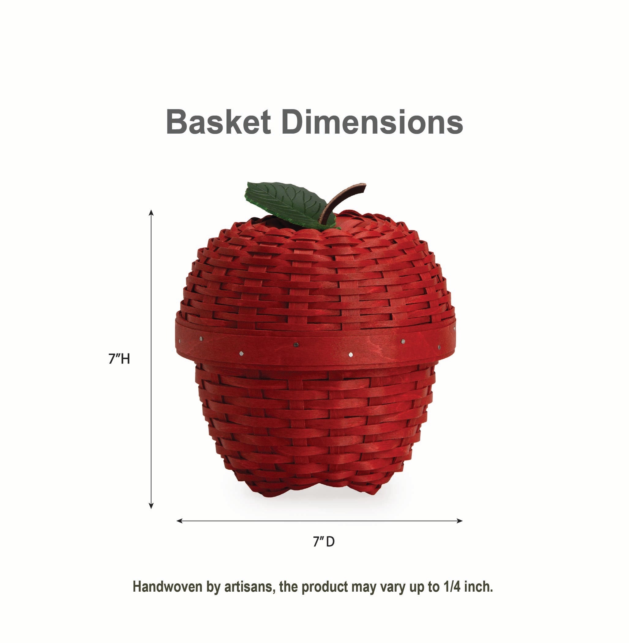 Apple Picking Small Apple with Woven Lid and Protector - Red - Image 2