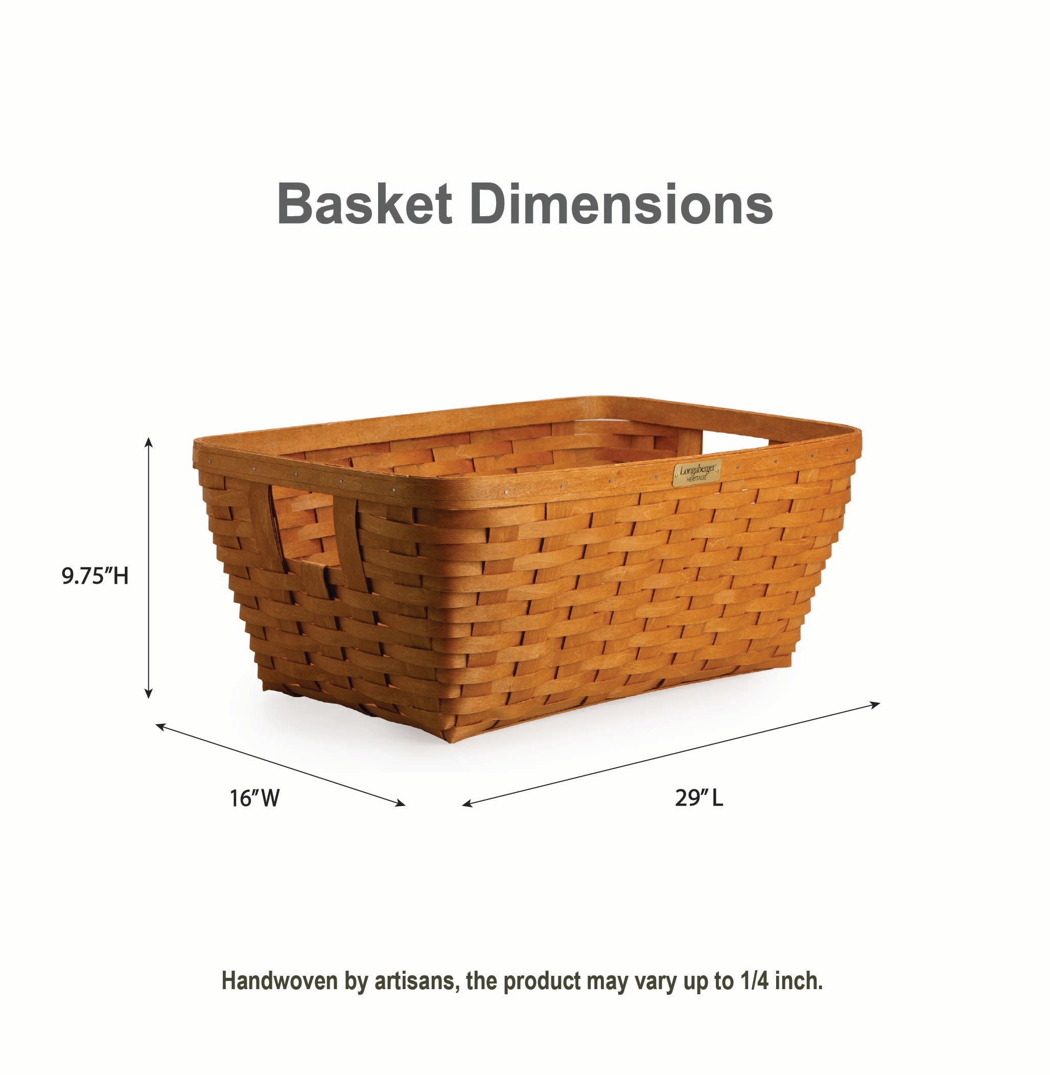 Collector's Heritage Rectangle Laundry Basket with Partial Protector - Warm Brown - Image 2
